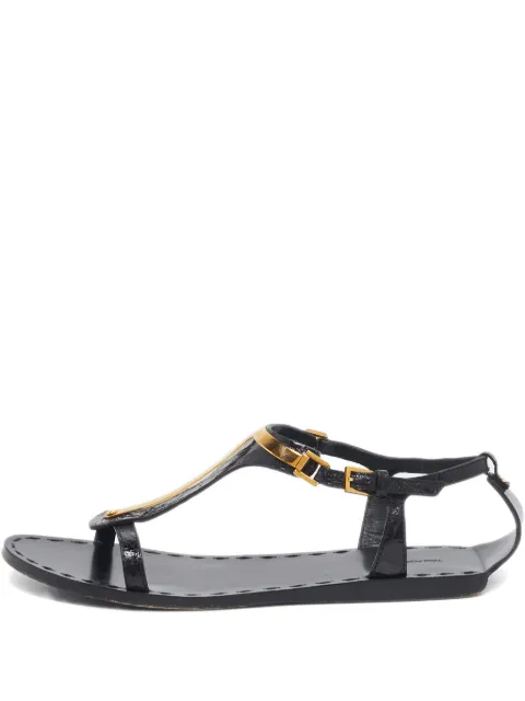 Tom Ford Vintage croc-embossed leather sandals Black 1117021