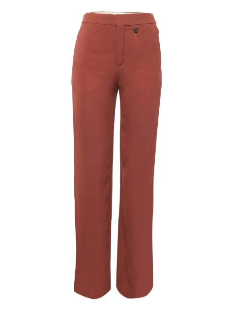 Chloé Pre-Owned 2024 front-pocket crepe trousers Brown 1076446