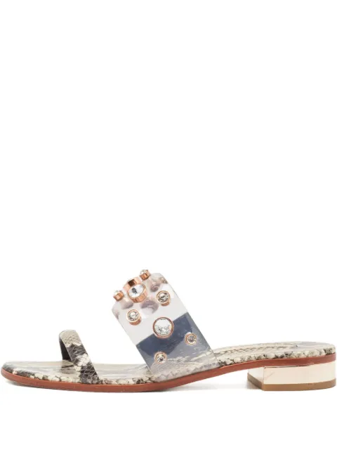 Sophia Webster Dina leather flat sandals Neutrals 1024064