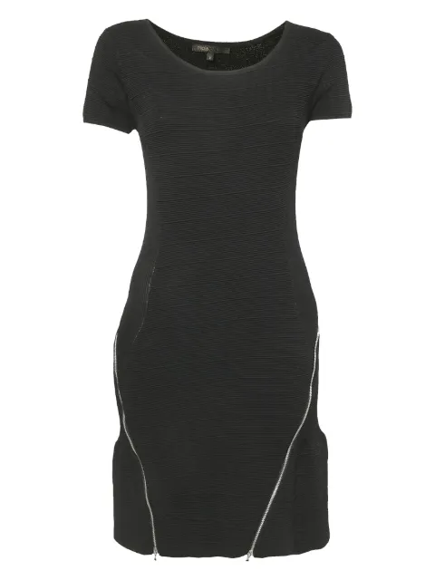 Maje zip-detail mini dress Black 1156037