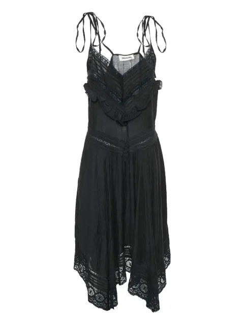Zadig&Voltaire lace-trim asymmetric dress Black 1141562