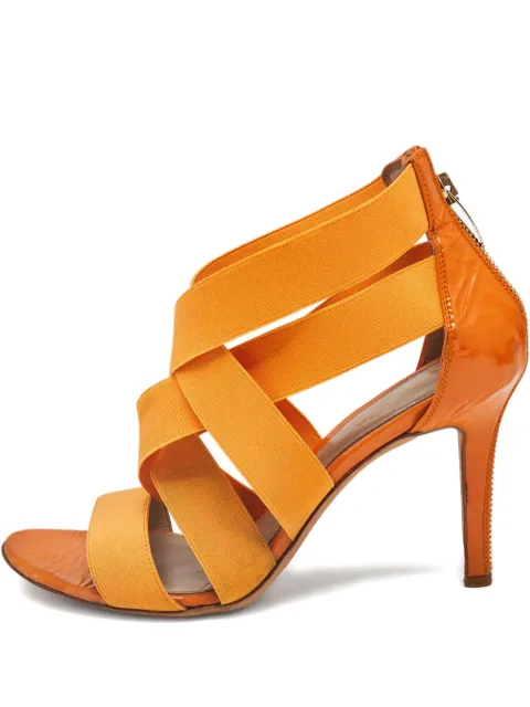 Sergio Rossi Vintage 2023 Elastic Strap Sandals Orange 1154059