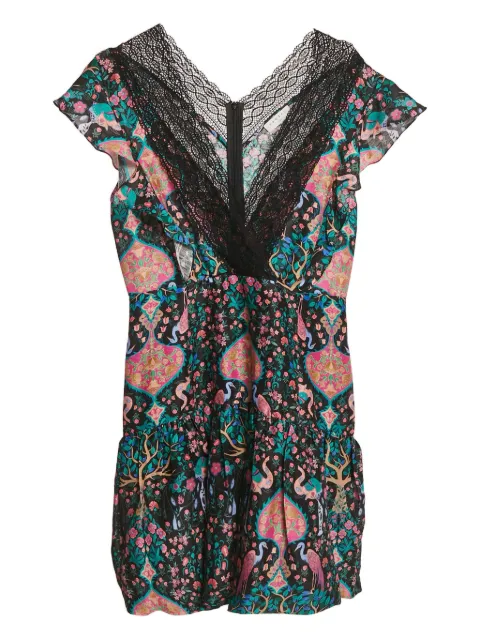SANDRO lace bird print dress Black 1145272