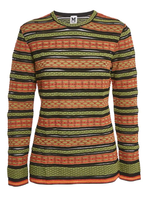 Missoni Pre-Owned 2023 patterned-jacquard jumper Green 1135868
