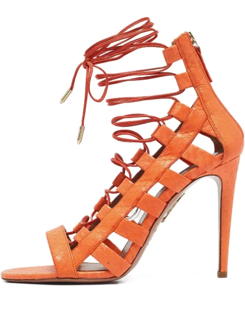 Aquazzura 115mm Amazon sandals Orange 1129075