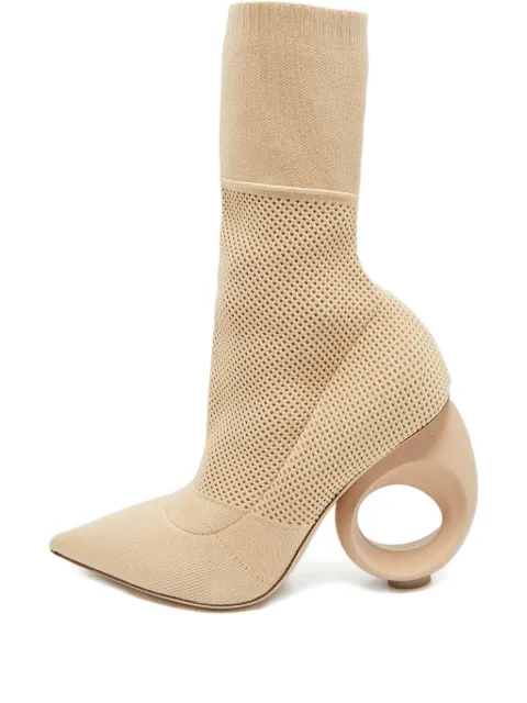 Burberry Pre-Owned 100mm knitted pumps Neutrals 1088055