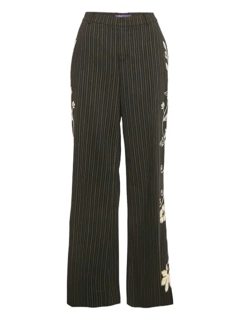 Polo Ralph Lauren Vintage pinstripe embroidered trousers Black 1124329