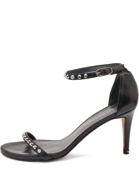 Stuart Weitzman pre-owned 90mm studded leather sandals Black 833825