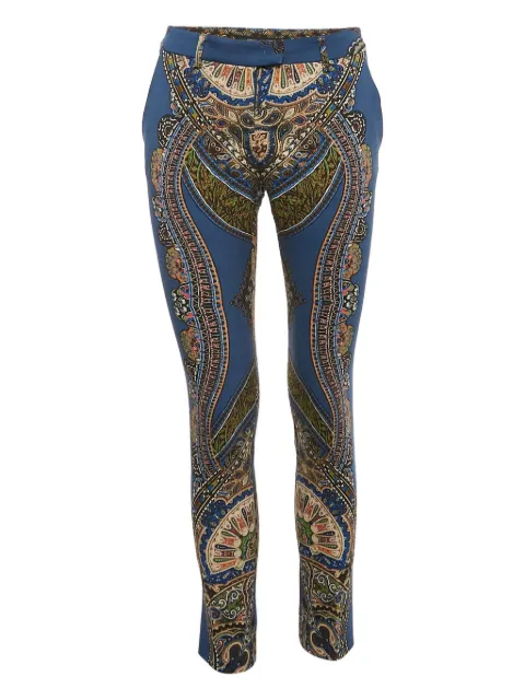 Etro Pre-Owned paisley-print trousers Blue 1103234