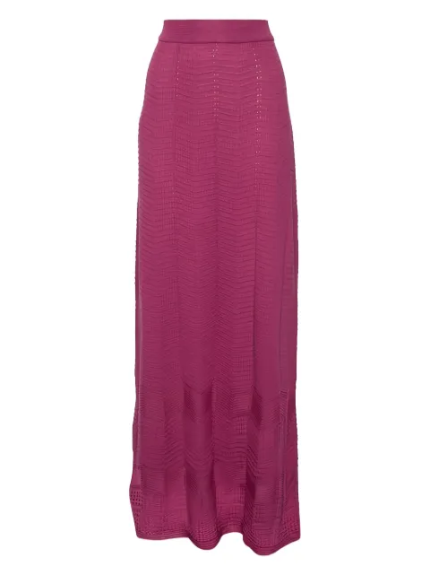 Missoni Pre-Owned chevron-knit skirt Purple 591982