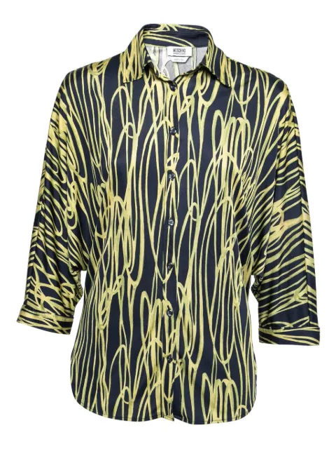 Moschino Pre-Owned abstract-print shirt Green 678666