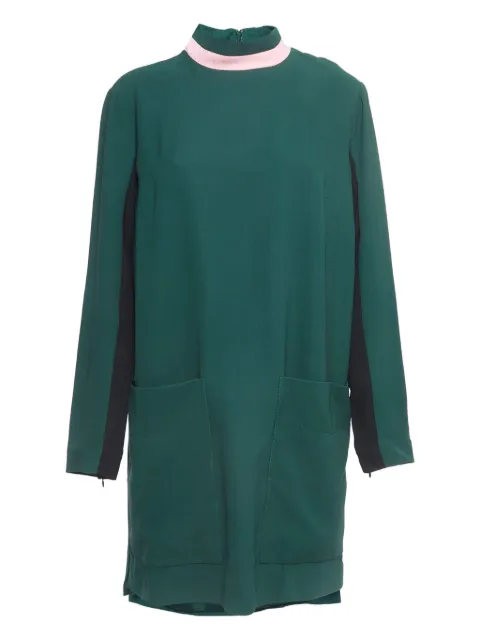Burberry Pre-Owned stripe-detail mini dress Green 900166