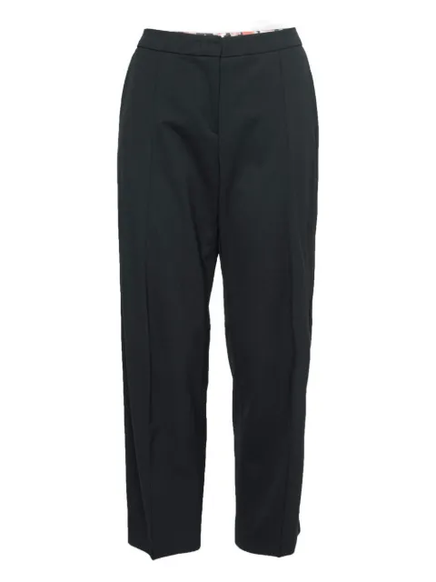Emporio Armani Pre-Owned wool mohair trousers Black 664165