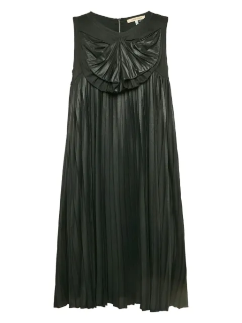 See By Chloé Vintage bow-detail pleated dress Black 1150227