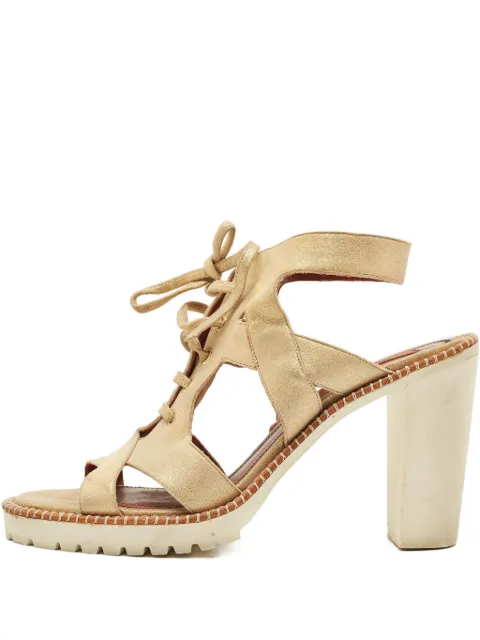 Missoni Pre-Owned lace-up platform sandals Neutrals 1160589