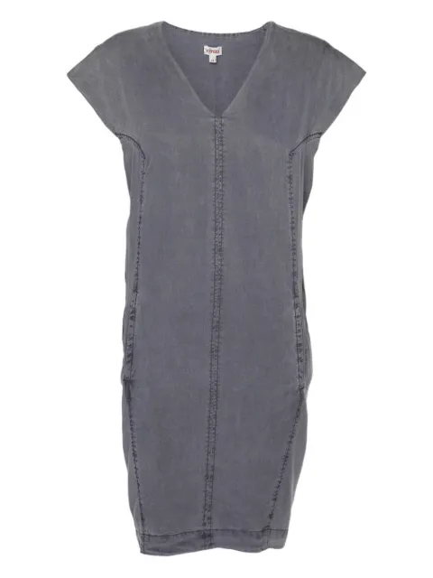 Kenzo Pre-Owned V-neck seam-detail dress Grey 1089800