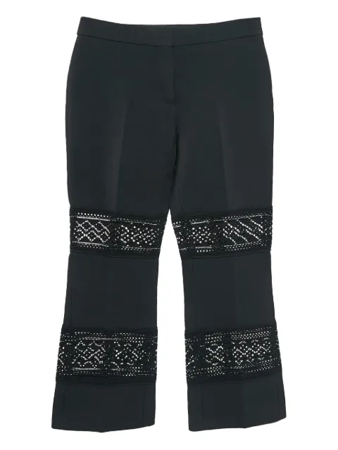 Alexander McQueen Pre-Owned lace-detail trousers Black 1056460
