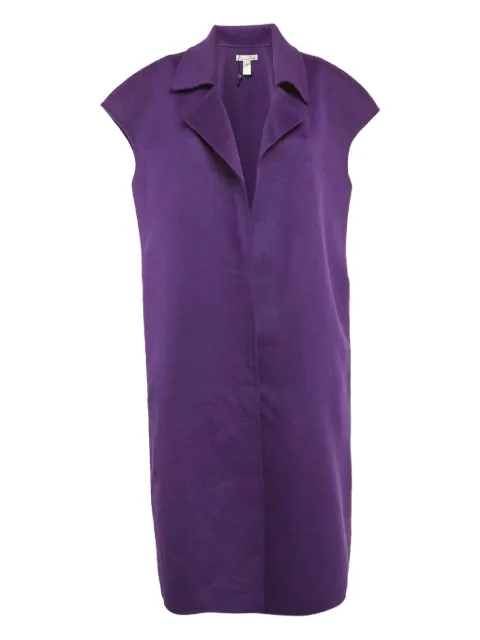Oscar de la Renta Pre-Owned sleeveless open-front coat Purple 1109266