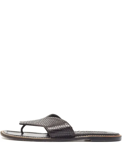 Manolo Blahnik leather sandals Black 1012000