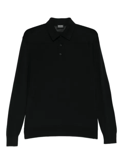 Zegna long sleeve polo shirt Black UGM00A2132K09