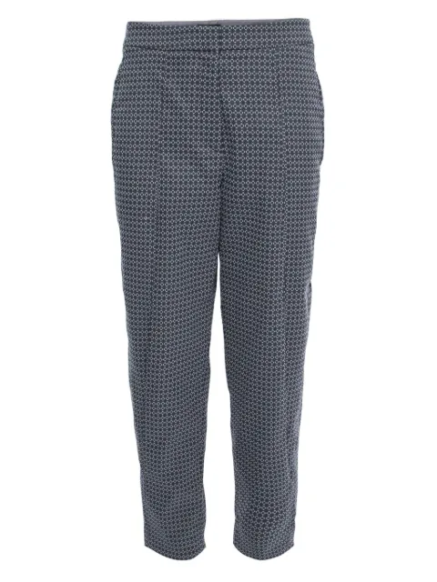 Giorgio Armani Pre-Owned geometric-print trousers Grey 727280