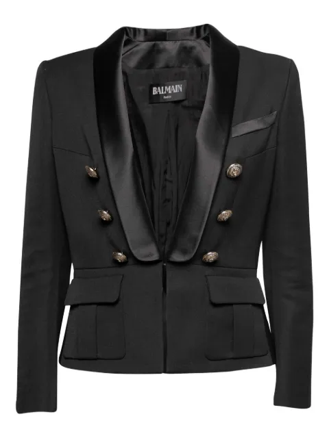 Balmain Pre-Owned structured-shoulder blazer Black 641332