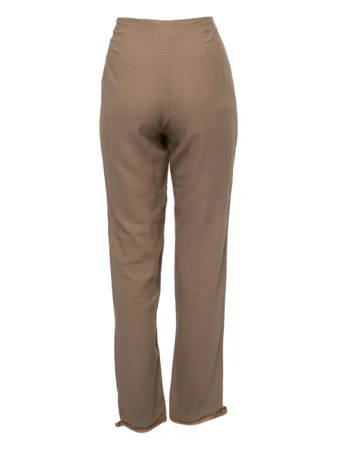Emporio Armani Pre-Owned buckled-hem trousers Brown 856224