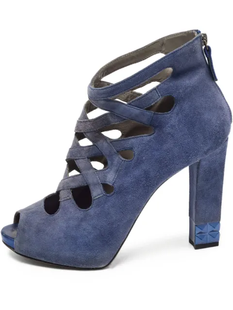 Le Silla cut-out suede boots Blue 797900