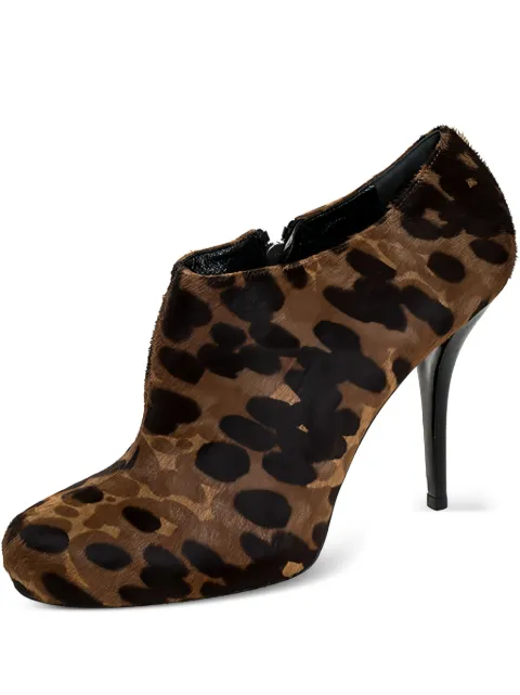 Balenciaga Pre-Owned 110mm leopard-print booties Brown 252290