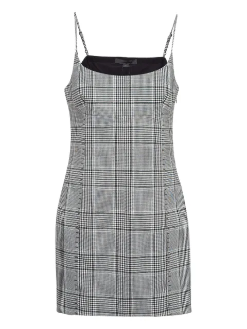 Pre-Owned Alexander Wang plaid scoop-neck dress Grey 1031939
