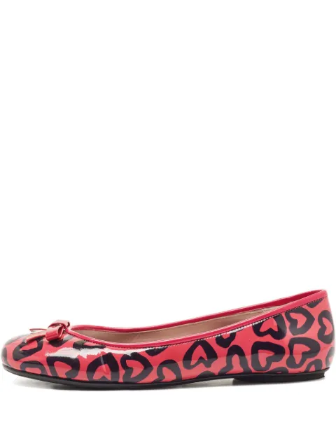 Marc Jacobs Vintage Pre-Owned heart-print leather ballet flats Pink 819007