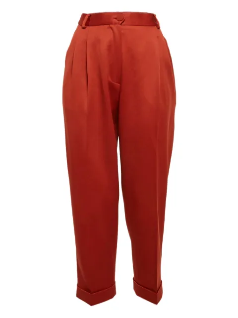 Moschino Pre-Owned pleated high-waist trousers Red 1077592
