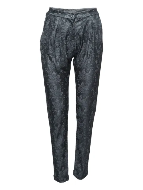 Emporio Armani Pre-Owned floral button trousers Black 891882