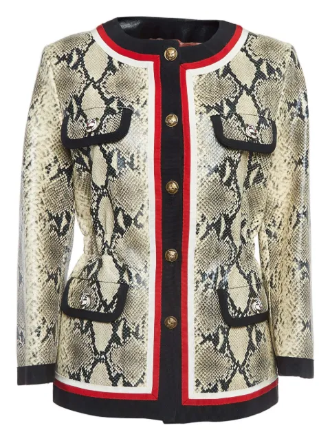 Gucci Pre-Owned snakeskin-pattern jacket Neutrals 918817