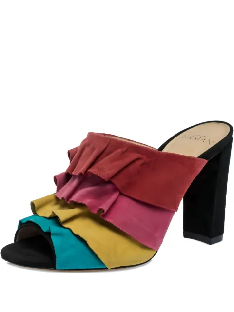 Alexandre Birman Ruffled Suede Sandals Multicolour 287240