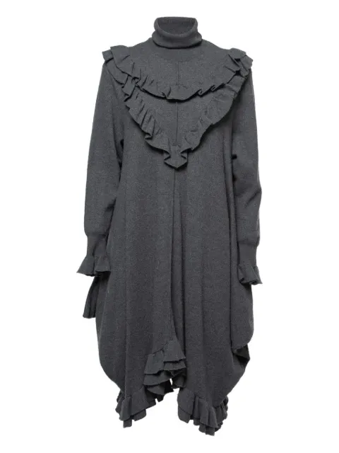 Stella McCartney Pre-Owned ruffle turtleneck dress Grey 793885