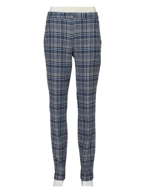 Off-White Pre-Owned patterned knit trousers Blue 433996