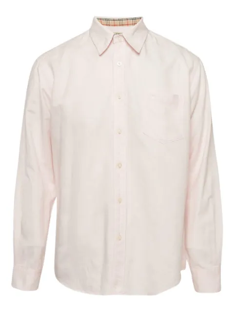 Burberry Pre-Owned 2024 linen pocket shirt Pink 1163123