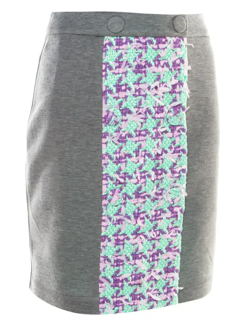 Moschino Pre-Owned tweed-panel midi skirt Grey 185496