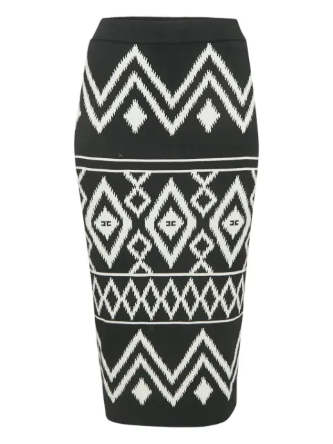 Elisabetta Franchi 2024 chevron-patterned skirt Black 1151933