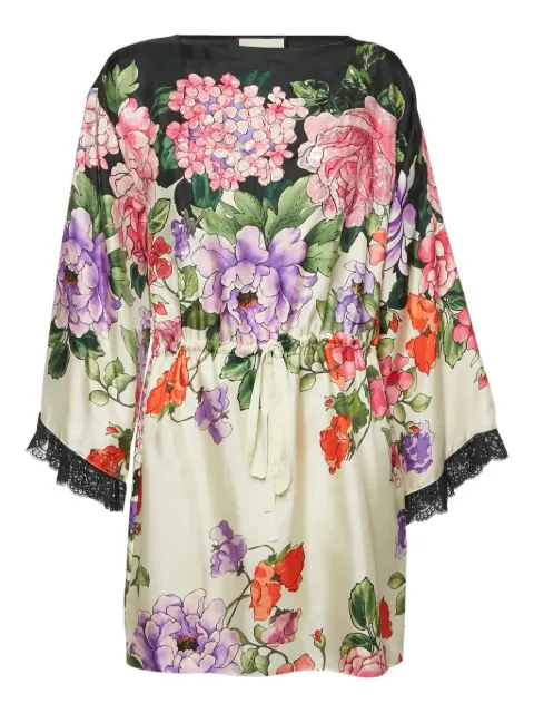 Gucci Pre-Owned floral-print silk dress Multicolour 1161531