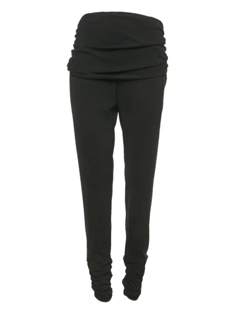 Moschino Pre-Owned ruched trousers Black 1152384