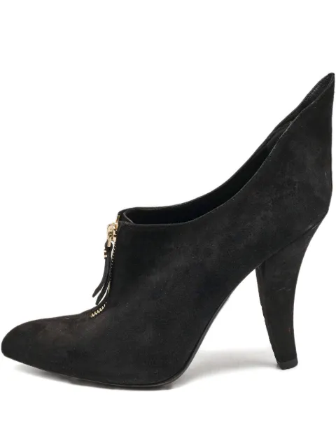 Louis Vuitton Pre-Owned suede zip booties Black 1149931