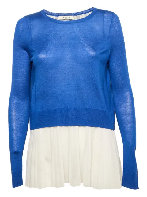 SANDRO Pre-Owned layered-design top Blue 1152007