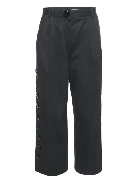 Dolce & Gabbana Pre-Owned 2024 pleated button straight-leg trousers Black 1142389