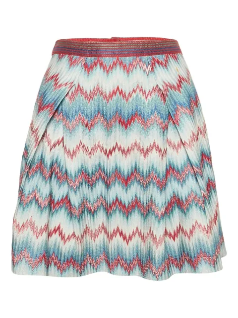 Missoni Pre-Owned 2024 Zigzag Pleated Skirt Blue 1155896