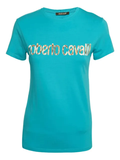Roberto Cavalli Vintage logo-print cotton T-shirt Blue 1143107