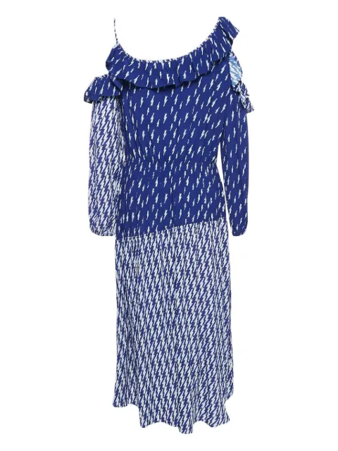 SANDRO lightning ruffle dress Blue 1144420