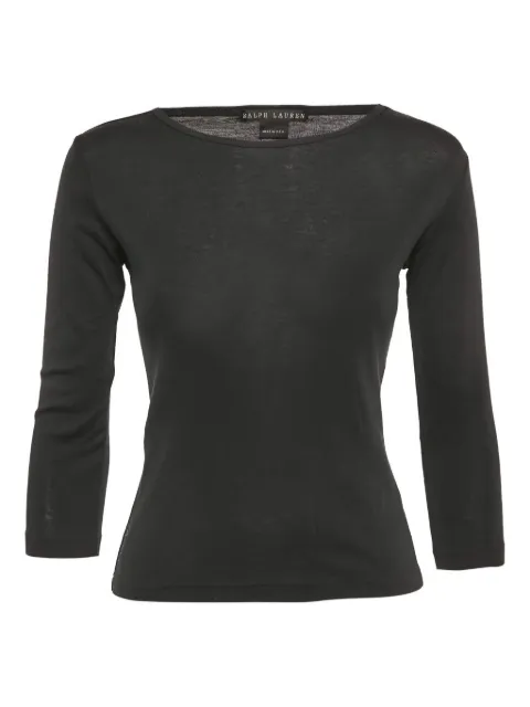 Polo Ralph Lauren Vintage three-quarter sleeve cotton top Black 1149064