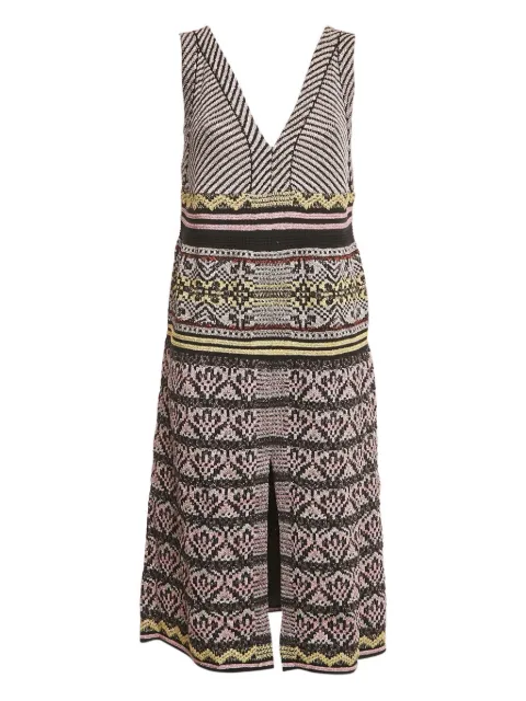 Missoni Pre-Owned 2024 patterned-jacquard dress Brown 1135983